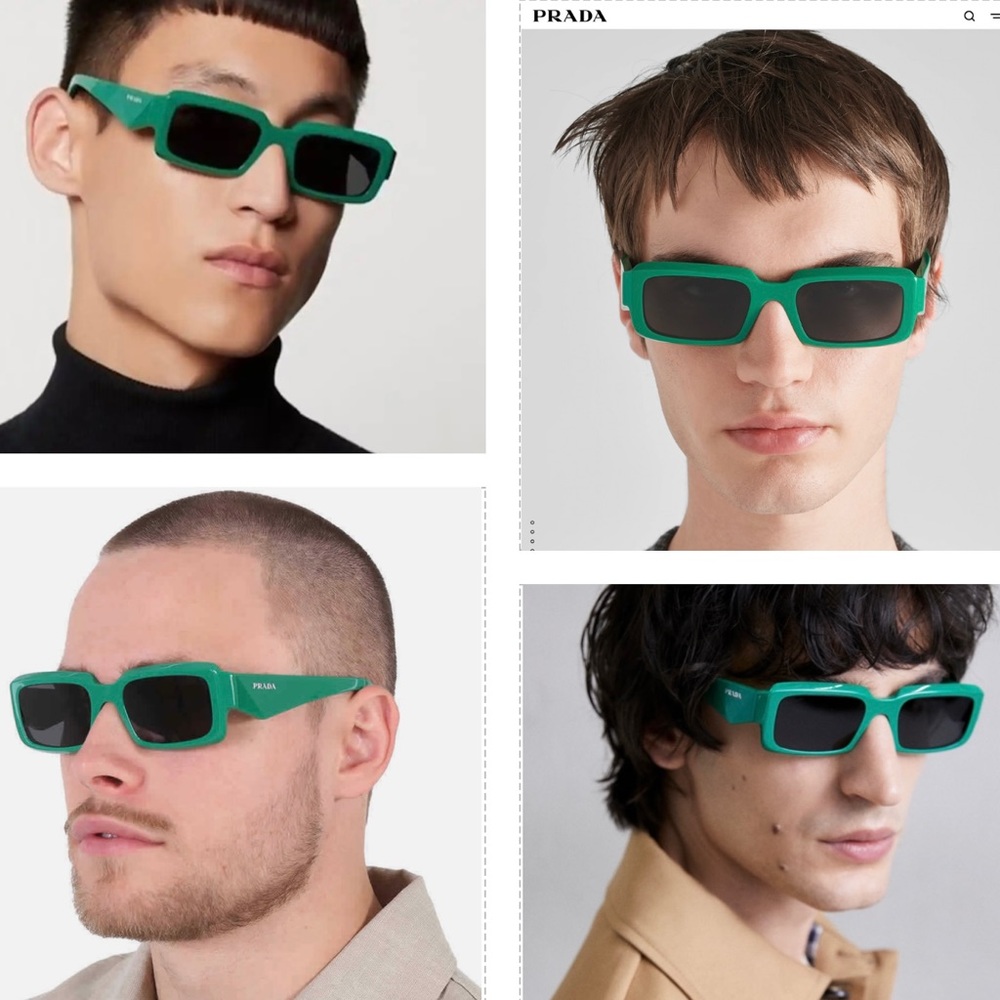 PRADA UNISEX GREEN SUNGLASSES AS SEEN ON CELEBS LIKE MONICA DENISE - Picture 8 of 16